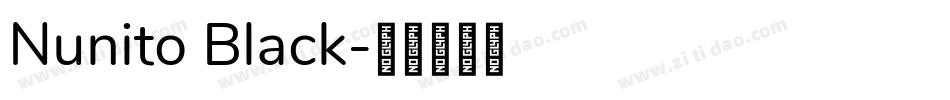 Nunito Black字体转换